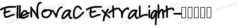 ElleNovaC ExtraLight字体转换